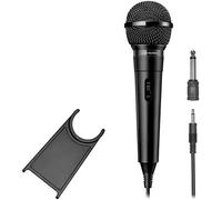 Audio-Technica ATR1100X Microphone Dynamique unidirectionnel avec Support de Bureau (Noir)
