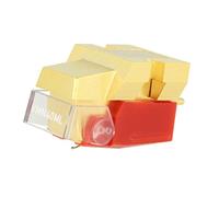 Audio-Technica VM740ML Dual Moving Magnet Phono Cartridge (Gold/Red) | Comprend 4 vis, 2 rondelles, 2 écrous, tournevis, brosse et fils de plomb pour l'installation, l'entretien et la lecture