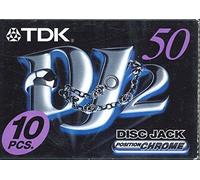 Audiocassette TDK DJ2 50 minutes position chrome (10 pièces)