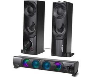 Audiocore 3Wx2 computer soundbar, LED, USB 5v, line-in, AC955 enceinte G