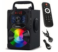Audiocore AC730 Enceinte Bluetooth Portable sans Fil 11W Puissance de Sortie/Radio/SD/MMC/Aux-in/USB/Éclairage/Télécommande/Port Microphone/Poignée de Transport/Support de téléphone