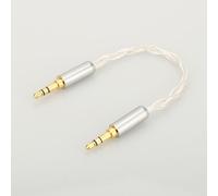 Audiocrast 10cm srebrny galwanicznie 3.5mm m?ski na 3.5mm Audio Stereo Hifi Audio kabel AUX drutu kabel skoku