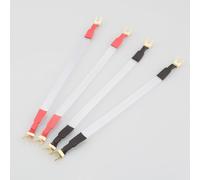 Audiocrast 4 sztuk HiFi posrebrzane kabel Jumper DIY g?o?nik Audio drutu Banana do Spade most kabel 15cm g?o?nik jumper linki