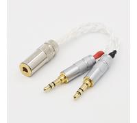 Audiocrast posrebrzane 2x3.5mm m?ski na 4.4mm wywa?one ?e?ski kabel do PHA-3 Pono odtwarzacz