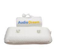 AudioDream Oreiller musical en mousse à mémoire de forme avec trous pour écouteurs, sommeil avec douleurs aux oreilles, hauteur réglable