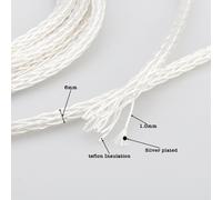 Audiokrast na M 16 rdzeni PTFE srebrny drut OCC 7N kabel na s?uchawki hi-fi s?uchawki zestaw s?uchawkowy drut DIY s?uchawki zmodernizowany kabel