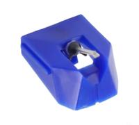 Audiophile Aiguille elliptique pour tourne-disque vinyle Bleu | Pointe elliptique, récupération améliorée des détails, distorsion réduite, corps ABS rouge, facile à installer