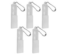 Audiophone Lot de 5 porte-piles étanches avec porte-clés Organisateur de protection portable pour piles d'appareils auditifs, idéal pour l'extérieur, les voyages et les voyages d'affaires