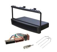 Audioproject A152 Façade d'autoradio 1 DIN Compatible avec Ford Focus, Mondeo, Galaxy, Fiesta, Cougar avec Compartiment de Rangement, Adaptateur Radio, Adaptateur d'antenne, clés de déverrouillage