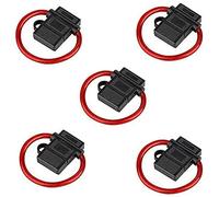 Audioproject A211-5 x Pack - Porte-fusible ATC Max 40A avec câble 6mm² 10GA protégé contre les éclaboussures - Câble extra-épais - pour fusible plat