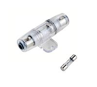 Audioproject A350 - Porte fusible AGU/fusibles pour Auto/Porte fusible Voiture, idéal Platine Transparent avec 8 10 16 20 25 Câble d'alimentation q-mm avec fusible 60A