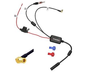 Audioproject A391 - Dab Antenne Amplificateur Splitter SMB vers DIN Compatible pour Sony Pioneer JVC Kenwood Blaupunkt Alpine FM Antenna Splitter Autoradio Radio numérique Dab+ Plus KFZ Adapter