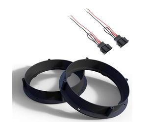 Audioproject A416 - Set de bagues de Haut-parleurs + câble Adaptateur Compatible pour VW Golf 6 7 Passat Bora Beetle Seat Leon Toledo Ateca Skoda Fabia Oktavia Yeti 165mm adaptateurs de Haut-parleurs