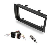 Audioproject A423 - Set Cache-Radio Double DIN Compatible avec Fiat Ducato Citroen Jumper Peugeot Boxer à partir de 2006 Adaptateur Radio + Adaptateur d'antenne Cache-Radio Noir