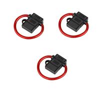 Audioproject Lot de 3 porte-fusibles ATC A210 - Avec câble 6 mm² 10 GA 12 V 24 V - Protection plate ou fusible 5 A 10 A 15 A 20 A 25 A 30 A - Câble extra épais pour voiture, camion, amplificateur