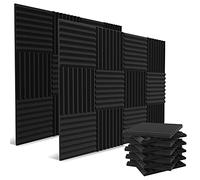 audiosoul Lot de 52 Panneaux acoustiques de 2,5 x 30,5 x 30,5 cm - Mousse Acoustique Haute densité - Cales insonorisées pour Studio - Anthracite