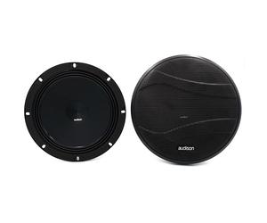 Audison AP 8 Paire de Woofers 200 mm avec Cône en Cellulose Traité, 100W RMS, Impédance 4 Ohm, Fréquence 35 Hz, Grilles Incluses, Montage Affleurant, Noir