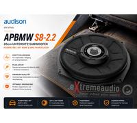 Audison APBMW S8-2.2 Subwoofer pour dessous de Siège Compatible Mini Cabrio F57