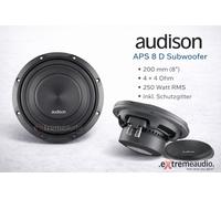 Audison APS 8 D SUBWOOFER 200mm 4+4Ohm NEUF 8" pouces 20 cm woofer avec 250...