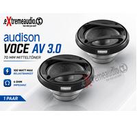 Audison AV 3.0 Paire de médiums 70 mm, 100 W