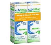AUDISPRAY - ADULT Hygiène régulière de l'oreille Eau mer purifiée 100% naturelle Made in France Spray 50ml Lot 2 Goutte(S) Auriculaire(S) 100 ml