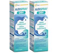 AUDISPRAY DRY - Spray auriculaire - Humidité - Soulage la gêne et la sensation d'oreille bouchée ou de la déficience auditive à la suite d'un contact avec l'eau - Spray - 30 mL - A partir de 9 ans