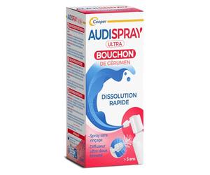 AUDISPRAY ULTRA - Traitement Bouchon de Cérumen - Spray sans Rinçage - 20ml | Double action : Destruction et dissolution rapide du bouchon - Spray oreille sans rinçage - Embout ultra doux breveté