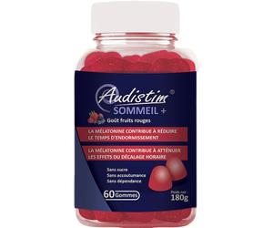 Audistim Sommeil+ Goût Fruits Rouges 60 Gommes