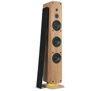Audizio ARCO - Enceinte Colonne Hi-FI Active Chêne Clair avec Radio Dab+ 160W avec 3 Woofers 4″ - Tour de Son BT, USB, Optique