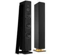 Audizio ARCO Pack 2 Enceintes Actives Hi-FI 320W Noires, Tour de Son BT Stéréo, Colonne Amplifiée DSP pour Salon, TV et Home Cinéma