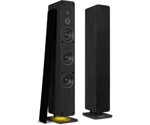 Audizio ARCO Pack 2 Enceintes Actives Hi-FI 320W Noires, Tour de Son BT Stéréo, Colonne Amplifiée DSP pour Salon, TV et Home Cinéma