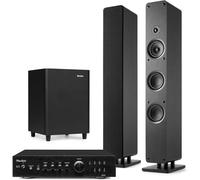 Audizio ARCO - Pack Home Cinéma 450W Noir - Colonnes Hi-FI avec Subwoofer 6.5" et Amplificateur Intégré - Son Puissant pour TV, Films, Musique et Salon Moderne