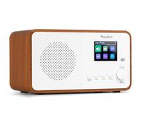 Audizio Avio Radio Dab+ Bluetooth 5.0 - Blanche, 20 Stations Enregistrables, Écran Couleur 2,4", Haut-Parleur Intégré, Port USB, Idéale pour Écouter la Radio à la Maison