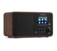 Audizio Avio Radio Dab+ Bluetooth 5.0 - Noyer, 20 Stations Enregistrables, Écran Couleur 2,4", Haut-Parleur Intégré, Port USB, Idéale pour Écouter la Radio à la Maison
