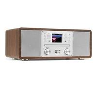 Audizio Avola Radio Internet WiFi avec Lecteur CD et Bluetooth - Couleur Aluminium, Radio Dab+, FM, Haut-Parleurs Stéréo, Télécommande, Idéale pour Diffuser Vos Radios Préférées du Monde Entier