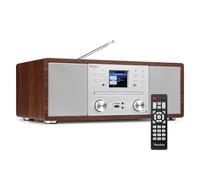 Audizio Avola Radio Internet WiFi avec Lecteur CD et Bluetooth - Couleur Aluminium, Radio Dab+, FM, Haut-Parleurs Stéréo, Télécommande, Idéale pour Diffuser Vos Radios Préférées du Monde Entier