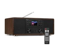 Audizio Avola Radio Internet WiFi avec Lecteur CD et Bluetooth - Couleur Noyer, Radio Dab+, FM, Haut-Parleurs Stéréo, Télécommande, Idéale pour Diffuser Vos Radios Préférées du Monde Entier