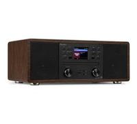 Audizio Avola Radio Internet Wifi avec Lecteur CD et Bluetooth - Noyer, Radio Dab+, FM, Haut-Parleurs Stéréo Marron G