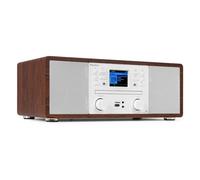 Audizio Avola Radio Internet Wifi avec Lecteur CD et BT - Couleur Blanche, Radio Dab+, FM, Haut-Parleurs Stéréo, Télécommande
