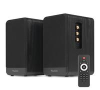 Audizio BS10 Enceintes Bibliothèque BT Actives 80W, HiFi avec HDMI Arc, Optique et RCA Noires