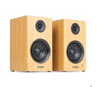 Audizio BS15 Enceintes Bibliothèque BT Actives 60W Bambou