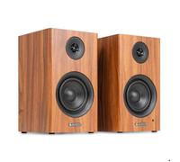 Audizio BS15 Enceintes Bibliothèque BT Actives 60W HiFi avec HDMI Arc Merisier