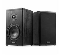 Audizio BS20 - Paire d’Enceintes Bibliothèque Actives BT sur Batterie 50W - Hi-Fi Sans Fil Nomade - Anthracite