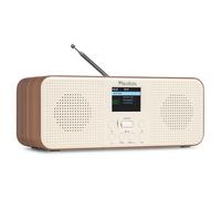 Audizio Bucine Radio Internet WiFi Dab+ FM BT 40W, Radio Numérique Stéréo avec Écran Couleur, Télécommande, Alarme Et Minuterie, Design Crème Élégant Maison