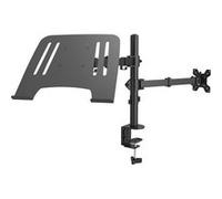 Audizio CMA10L - Support Écran 13-32 pouces et Ordinateur Portable - Réglable en Hauteur, Inclinable, VESA 75/100 Noir G