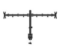 Audizio CMA20 - Support Double Écran Ordinateur 13-32 pouces - Réglable en Hauteur, Inclinable, VESA 75/100 Noir G