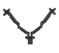 Audizio CMA20G - Support Double Écran Ordinateur 17-32 pouces - Réglable en Hauteur, Inclinable, Ressort à Gaz Noir G