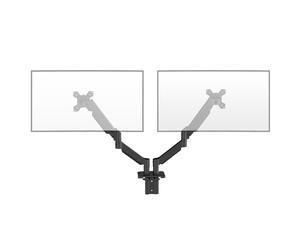 Audizio CMA20G - Support Double Écran Ordinateur 17-32 Pouces - Réglable en Hauteur, Inclinable, Ressort à Gaz, VESA 75/100, Poids Maximal de 9 kg, Idéal pour Ajuster la Position de Votre Écran