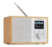 Audizio Cosa Radio Internet Wi-FI Dab+ FM BT 5.2 Bambou, Radio Numérique Compacte 30 W avec Écran Couleur 2,4", Plus de 32 000 Stations, Réveil, Entrée AUX et Sortie Casque