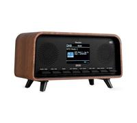 Audizio Desio Radio Dab/Dab+/FM avec BT 5.0, Écran Couleur 2,4", Port USB et Entrée AUX 3,5 mm, Design Rétro Couleur Noyer, Alarme et Minuterie, Idéale pour Salon, Cuisine ou Chambre
